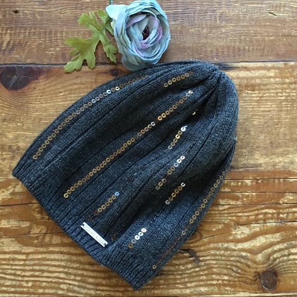 MICHAEL Michael Kors Ribbed Sequin Beanie - Picture 2 of 6
